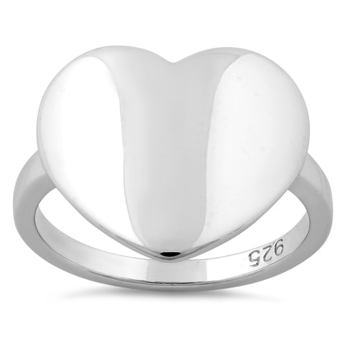 Sterling Silver High Polish Big Heart Ring