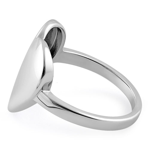 Sterling Silver High Polish Big Heart Ring