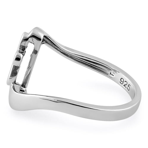 Sterling Silver High Polish Cross Ring