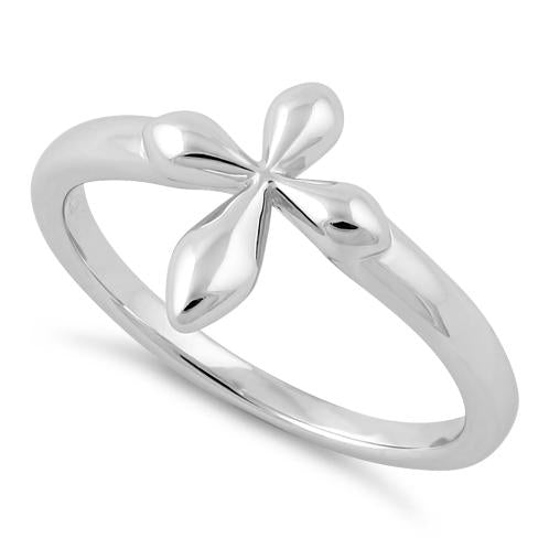 Sterling Silver High Polish Cross Ring