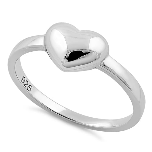 Sterling Silver High Polish Heart Ring