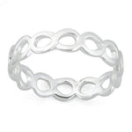 Sterling Silver Hollow Bubble Eternity Ring