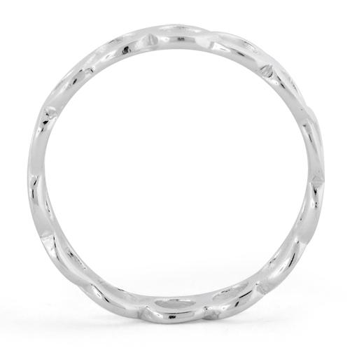 Sterling Silver Hollow Bubble Eternity Ring