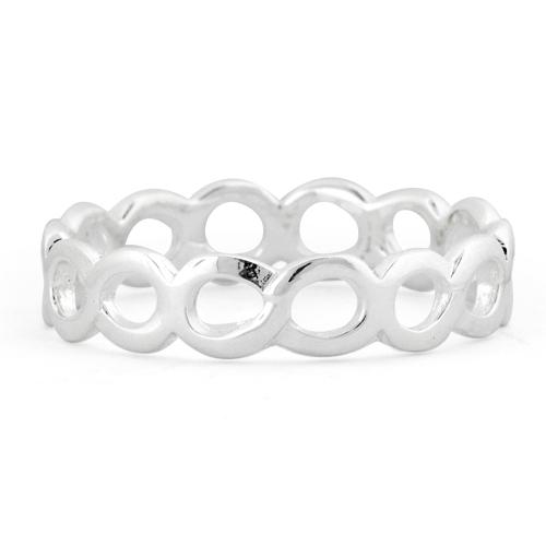 Sterling Silver Hollow Bubble Eternity Ring