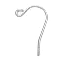 Sterling Silver Hook Earwire 20mm - QTY 10 - PACK OF 10