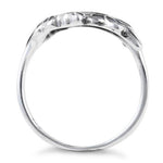 Sterling Silver Hugging Leaves Ring
