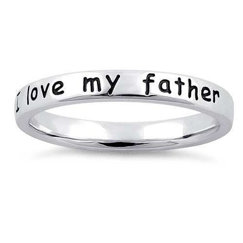 Sterling Silver "I love my father" Ring