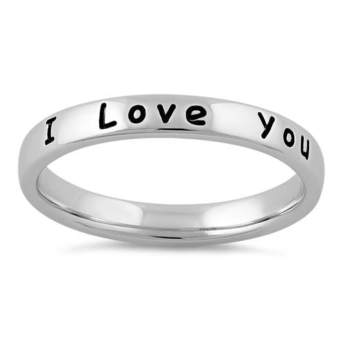 Sterling Silver "I Love You" Ring