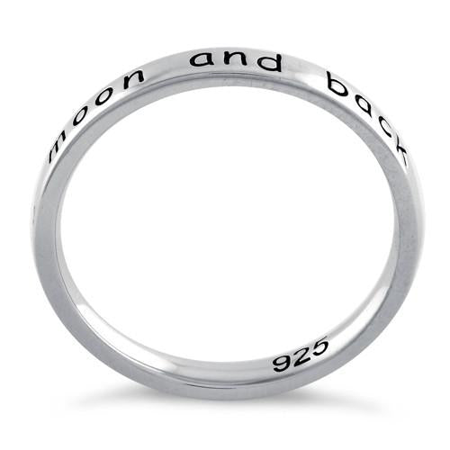 Sterling Silver "I Love You to the Moon and Back" Ring