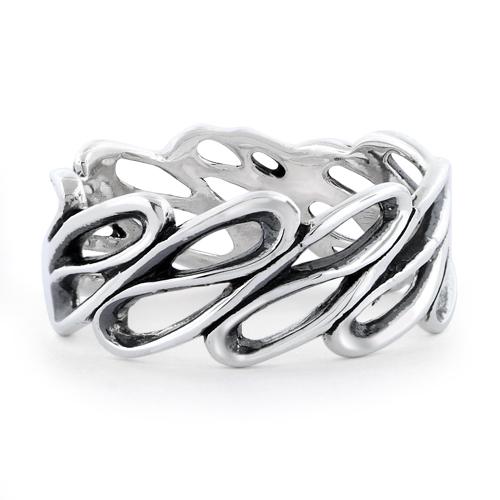 Sterling Silver Infinite Wave Ring