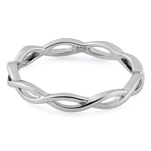 Sterling Silver Infinity Fish Ring