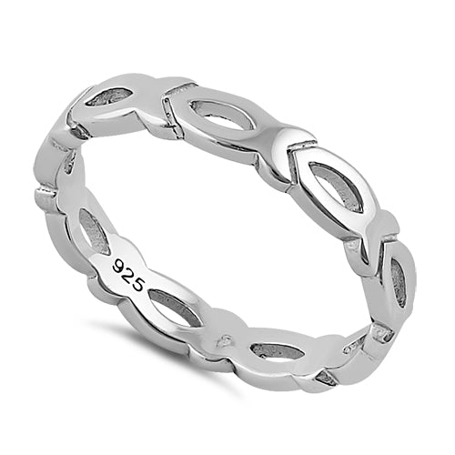 Sterling Silver Eternity Fish Ring