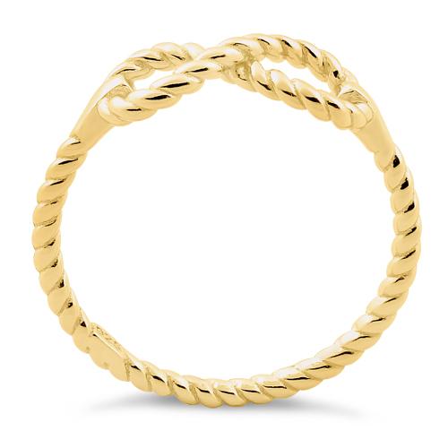 Sterling Silver Infinity Gold Plated Ring