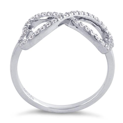 Sterling Silver Infinity Heart CZ Ring