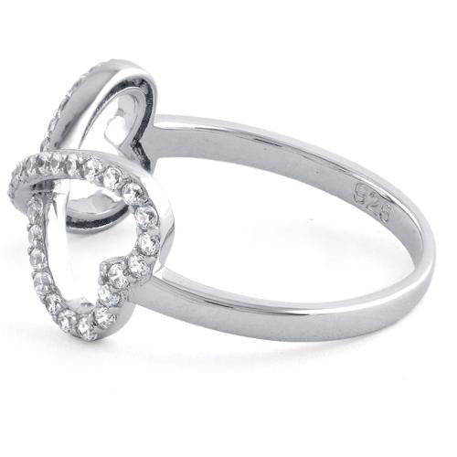 Sterling Silver Infinity Heart CZ Ring