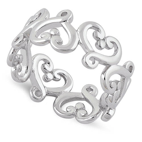 Sterling Silver Eternity Heart Ring