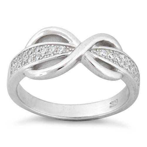 Sterling Silver Infinity Pave CZ Ring