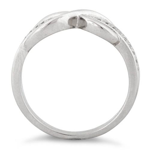 Sterling Silver Infinity Pave CZ Ring