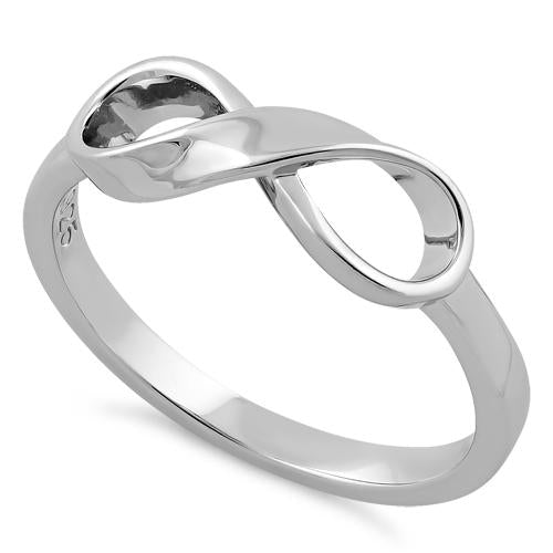 Sterling Silver Infinity Ribbon Ring