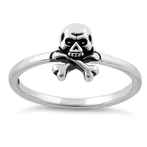 Sterling Silver Jolly Roger Skull Ring