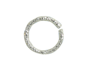 Sterling Silver Jump Rings Glitter Open (21GA ) 6mm - PACK OF 25