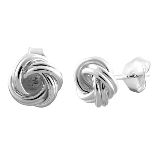 Sterling Silver Knot Earrings