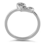 Sterling Silver Lavish Curly Heart Ring