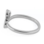 Sterling Silver Lavish Curly Heart Ring