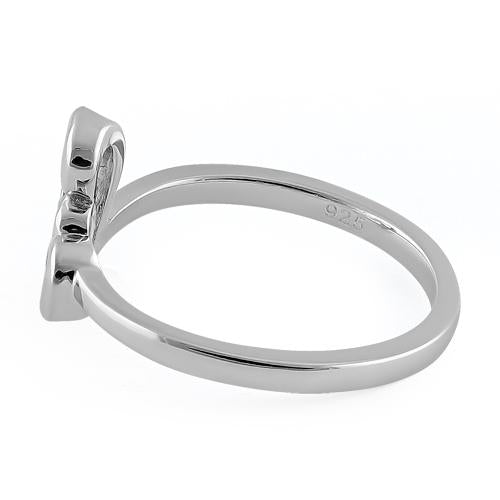 Sterling Silver Lavish Curly Heart Ring