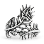 Sterling Silver Leaf Flower Ring