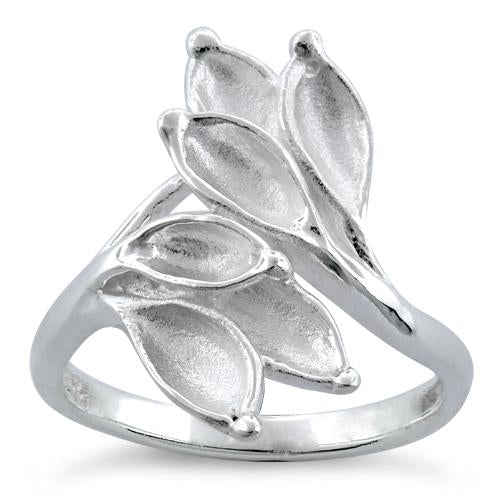 Sterling Silver Leaves Ring