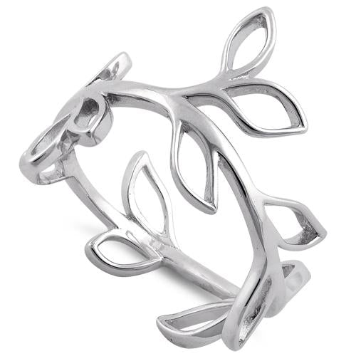 Sterling Silver Leaves Shape Ring