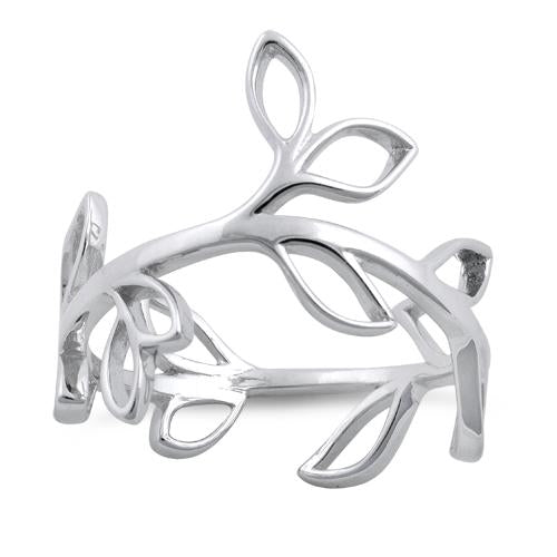 Sterling Silver Leaves Shape Ring