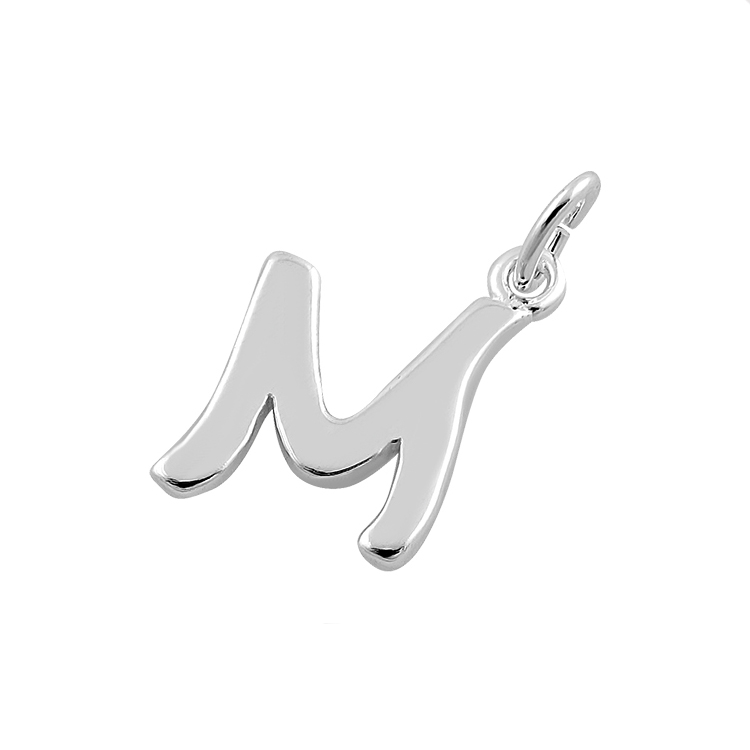 Sterling Silver Letter M Pendant