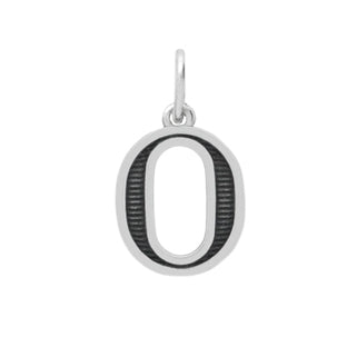 Sterling Silver Letter O Oxidized Pendant