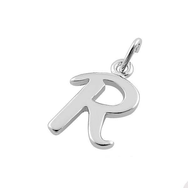 Sterling Silver Letter R Pendant