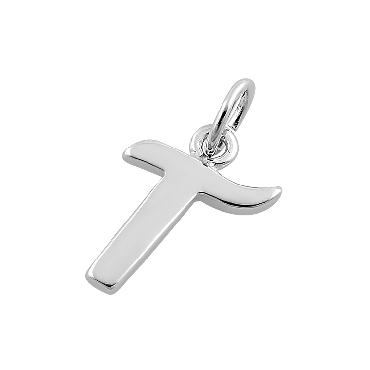 Sterling Silver Letter T Pendant