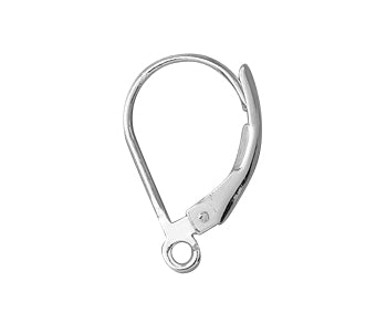 Sterling Silver Lever Back Plain 10 x 16mm - PACK OF 4