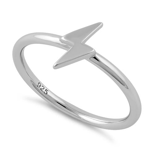 Sterling Silver Lightning Ring