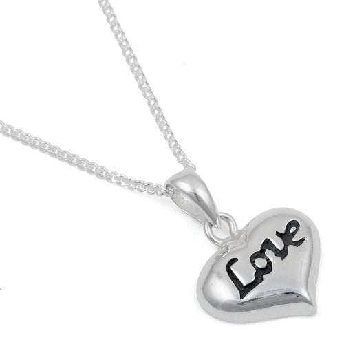 Sterling Silver "Love" Charm Necklace