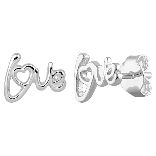 Sterling Silver Love Heart Earrings