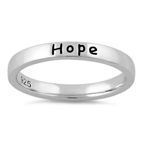 Sterling Silver "Love Hope Faith" Ring