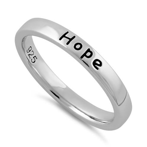 Sterling Silver "Love Hope Faith" Ring