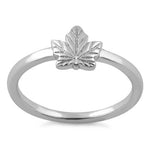 Sterling Silver Maple Leaf Ring