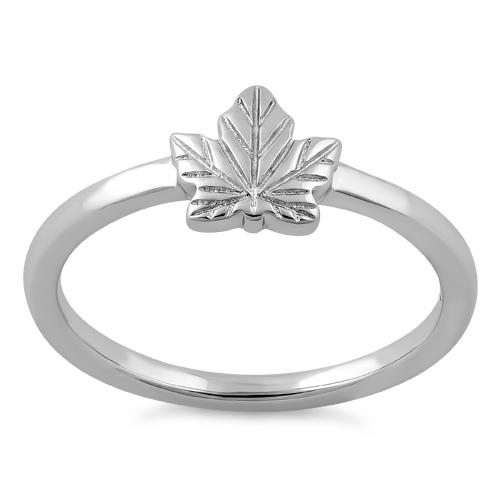 Sterling Silver Maple Leaf Ring