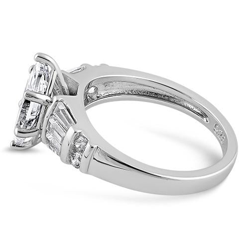 Sterling Silver Marquise Clear CZ Ring