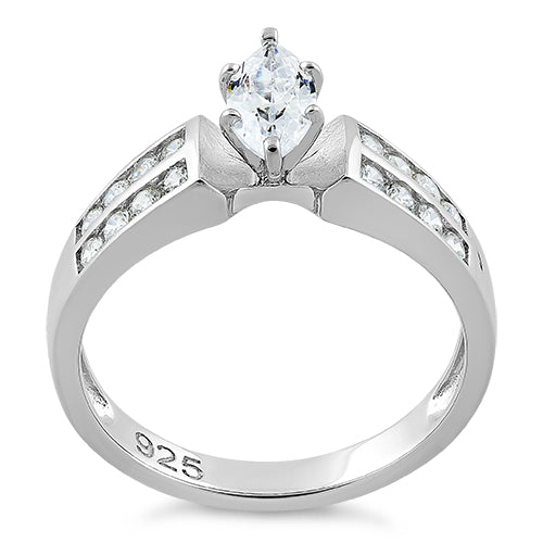 Sterling Silver Marquise CZ ring