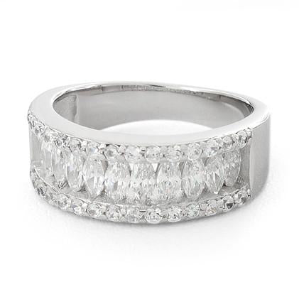 Sterling Silver Marquise CZ Ring