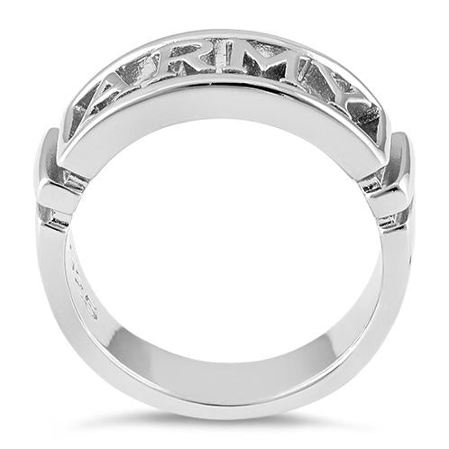 Sterling Silver Men's ARMY Ring