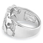 Sterling Silver Men's Nugget Design Ring